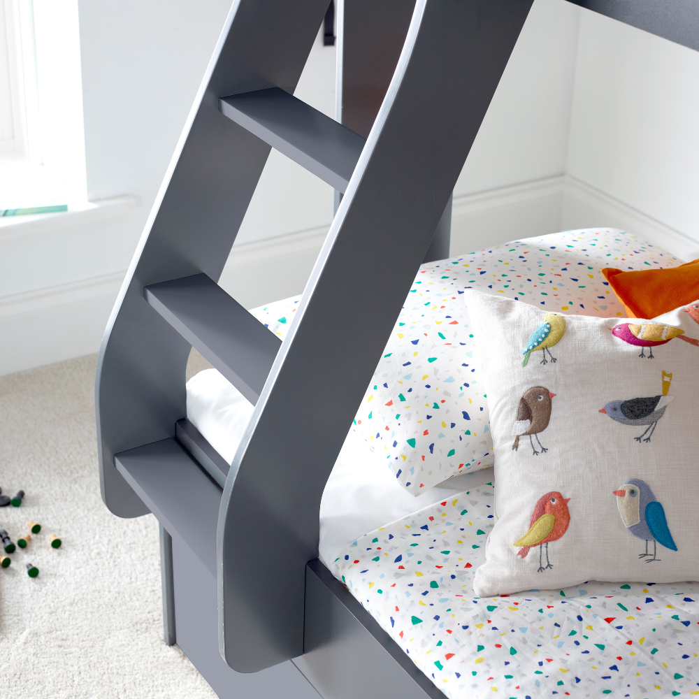 Oliver Onyx Grey Storage Triple Sleeper Bunk Bed