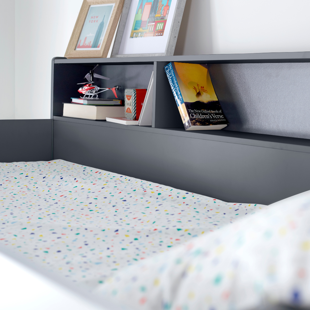 Oliver Onyx Grey Storage Triple Sleeper Bunk Bed