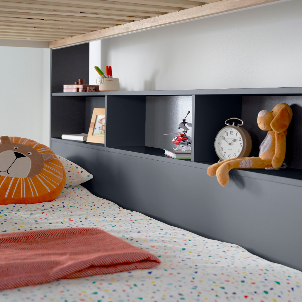 Oliver Onyx Grey Storage Triple Sleeper Bunk Bed