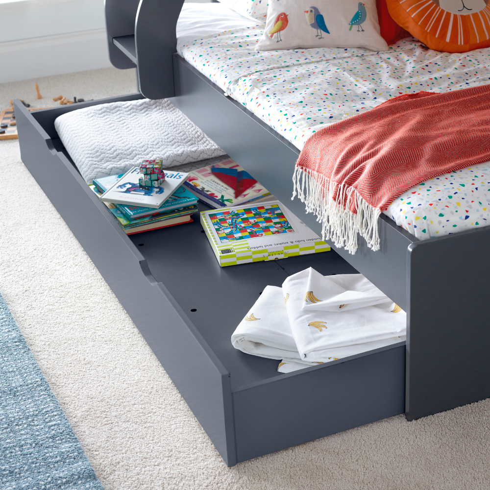 Oliver Onyx Grey Storage Triple Sleeper Bunk Bed