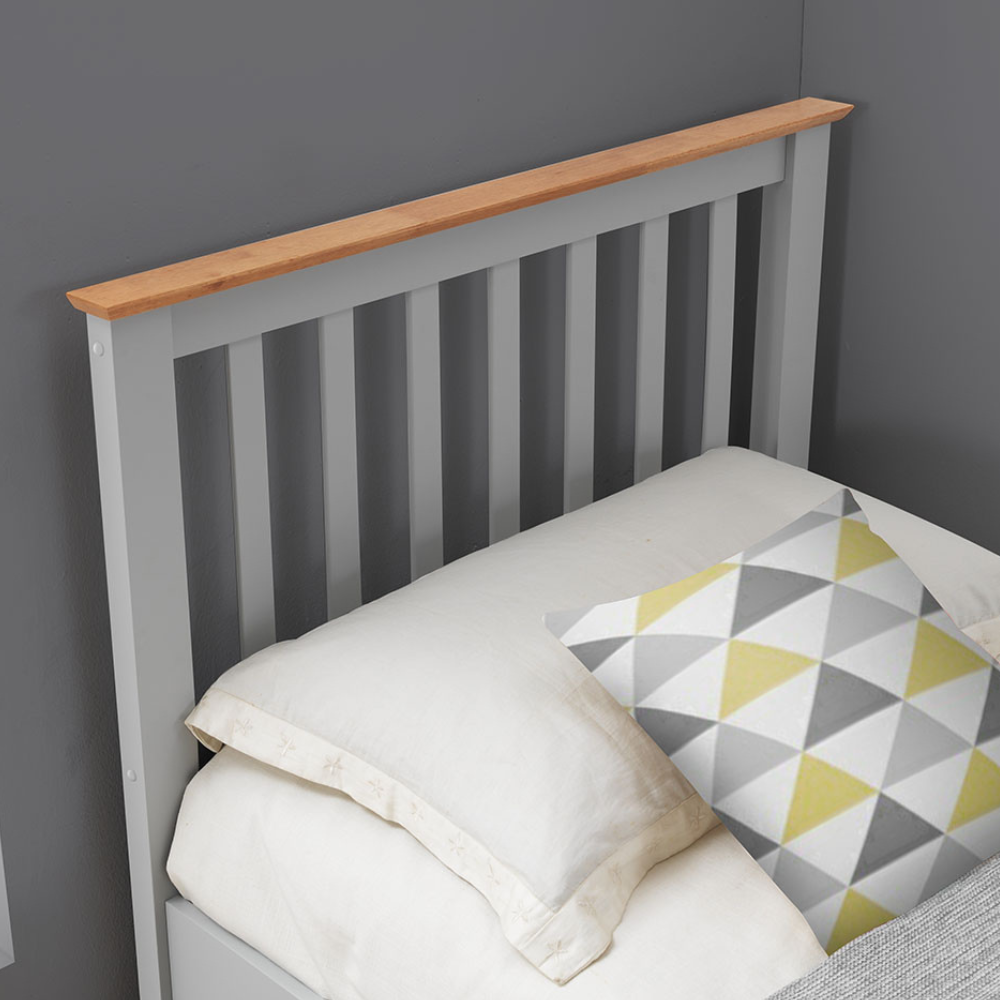 Francis Grey Wooden Ottoman Storage Bed Frame