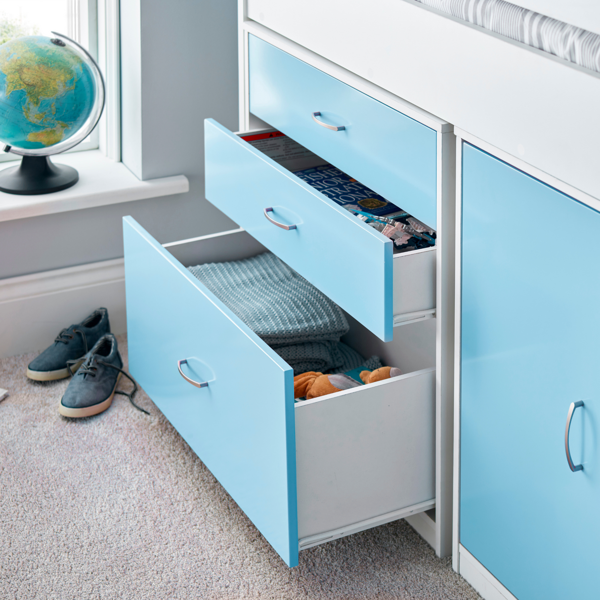 Lacy Blue Storage Mid Sleeper