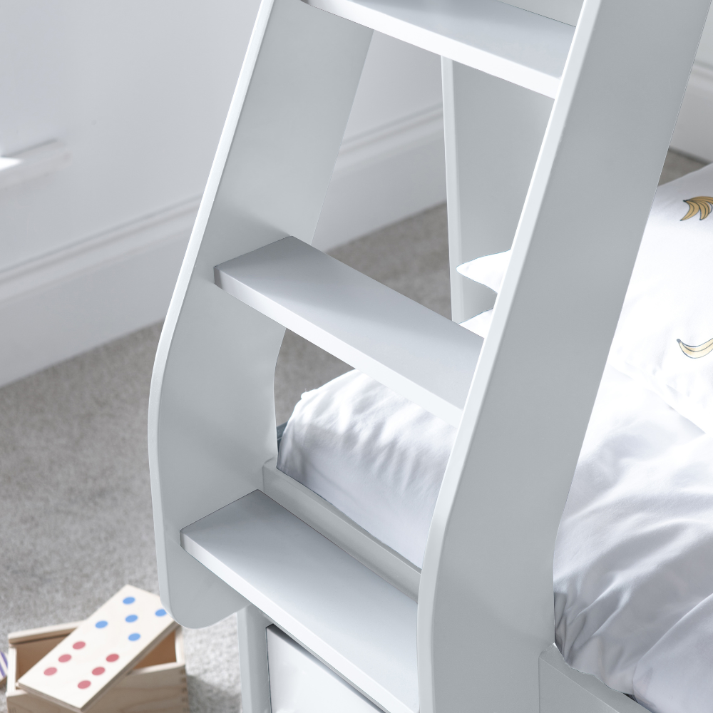 Oliver White Storage Triple Sleeper Bunk Bed