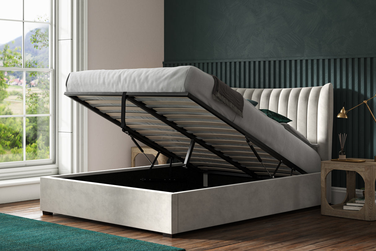 Harcourt Velvet Ottoman Bed Frame