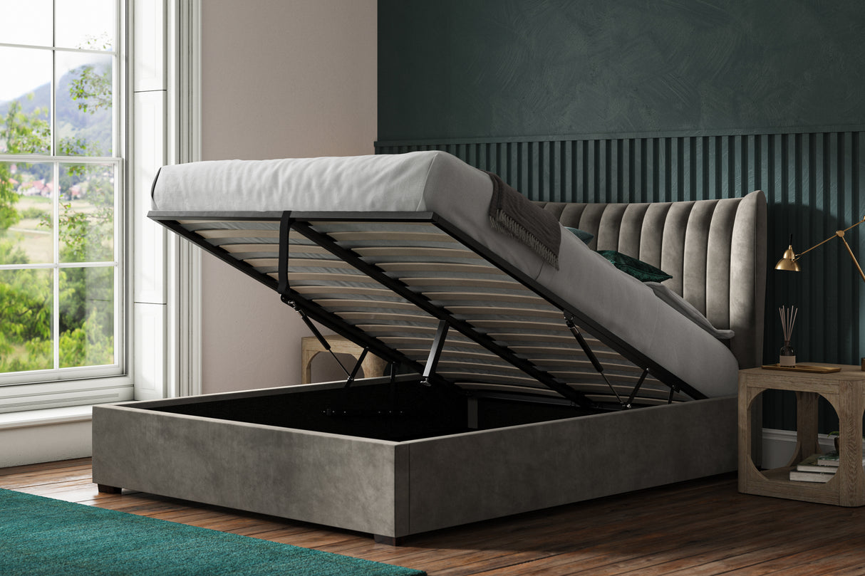 Harcourt Velvet Ottoman Bed Frame
