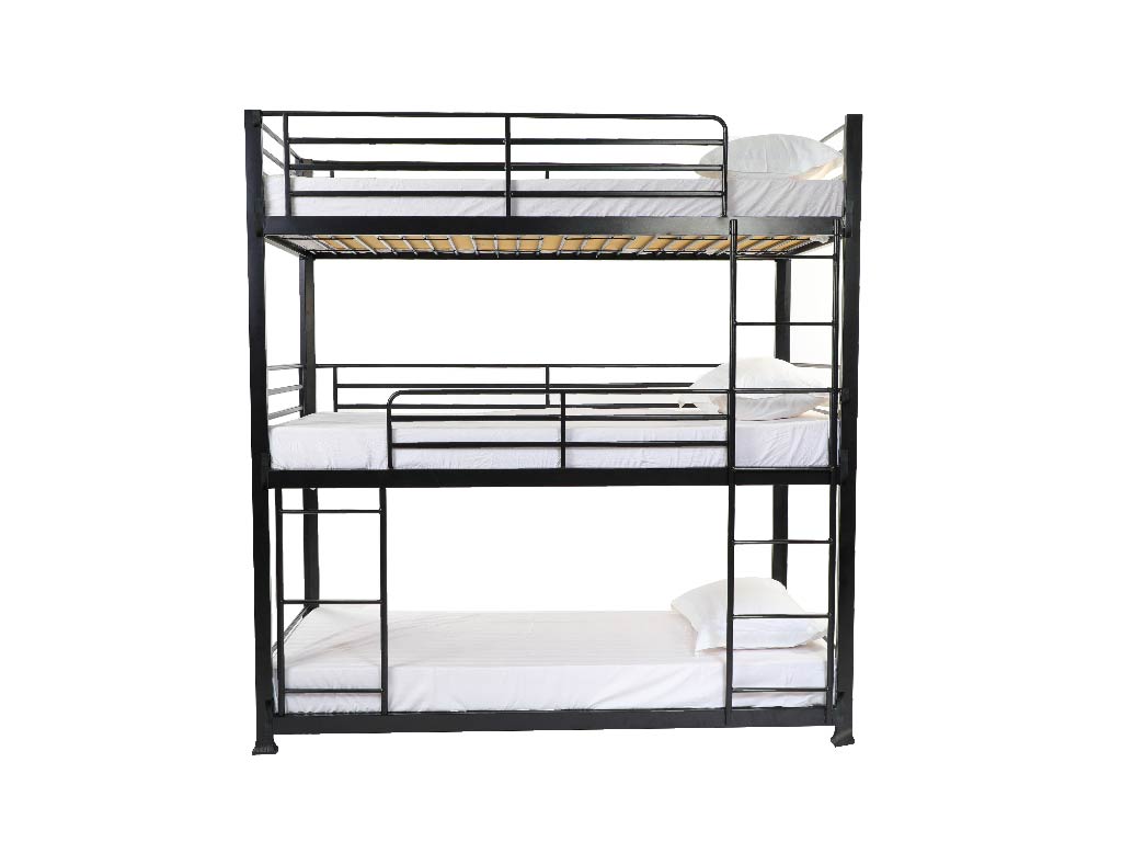 No Bolt 3 Tier Metal Bunk Bed