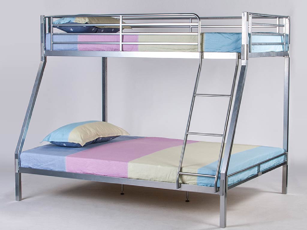 No Bolt Triple Metal Bunk Bed