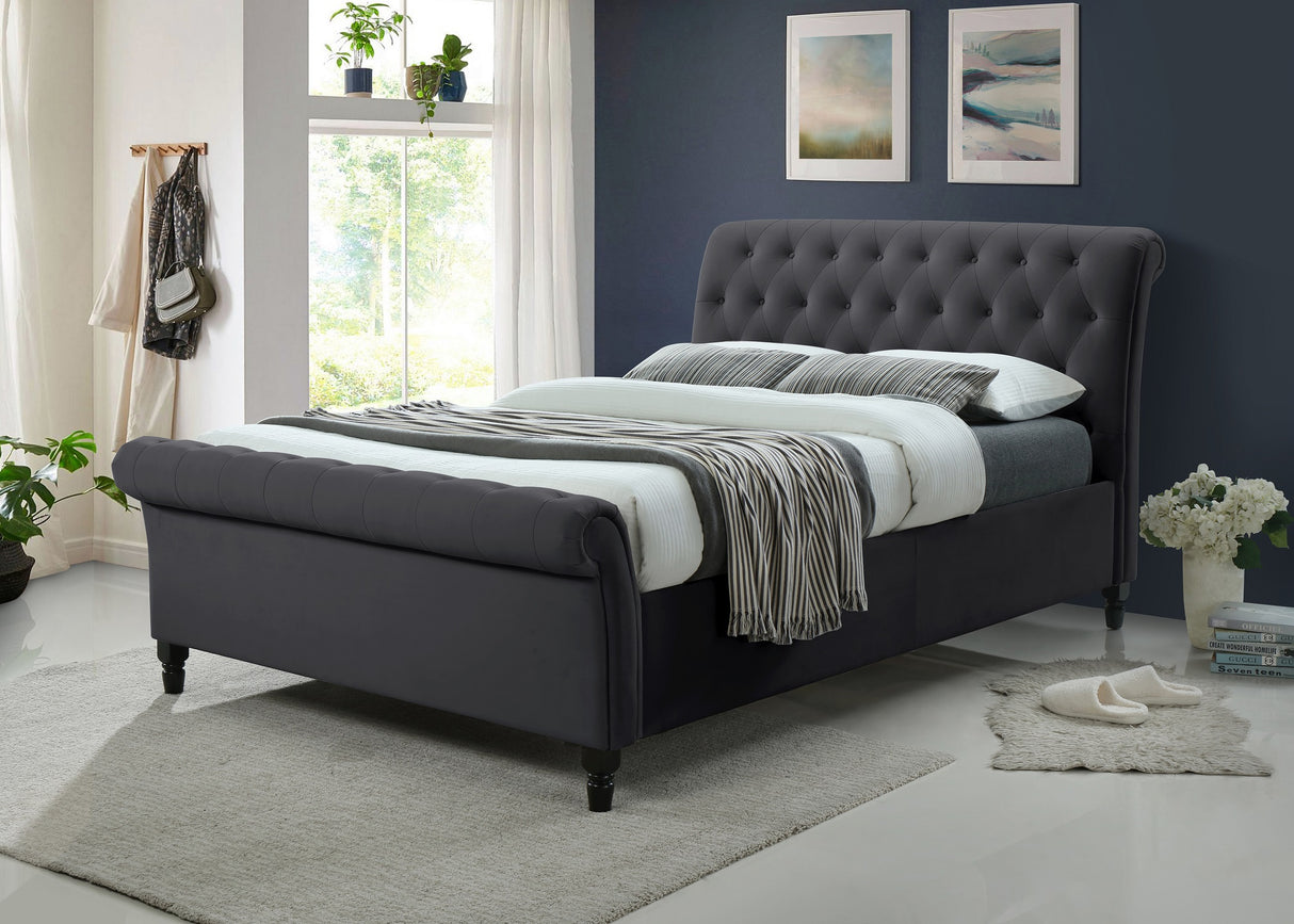 Richmond Grey Upholstered Ottoman Bed Frame