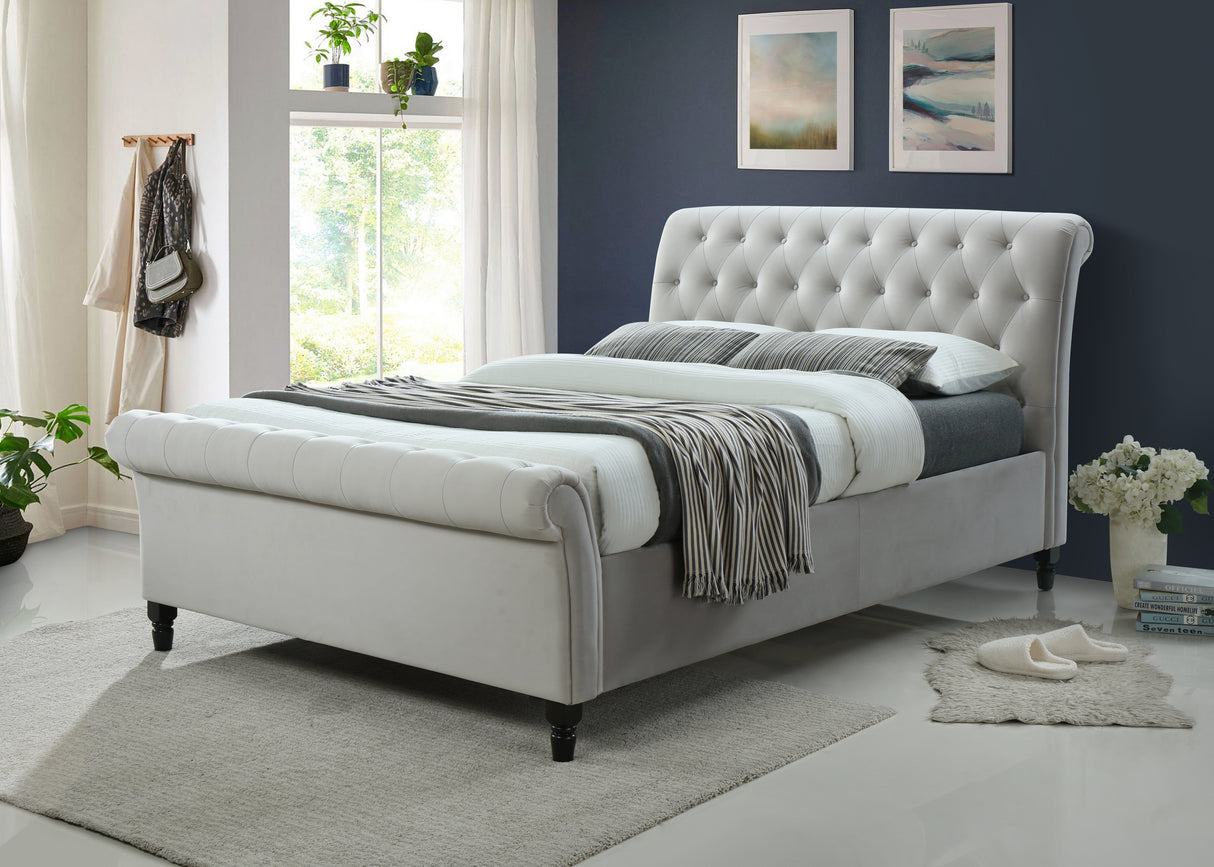 Richmond Grey Upholstered Ottoman Bed Frame