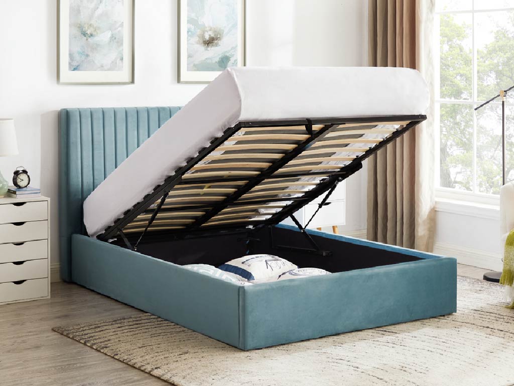 Sky Material Ottoman Bed Frame