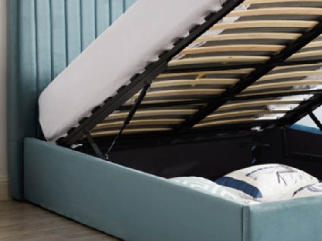 Sky Material Ottoman Bed Frame