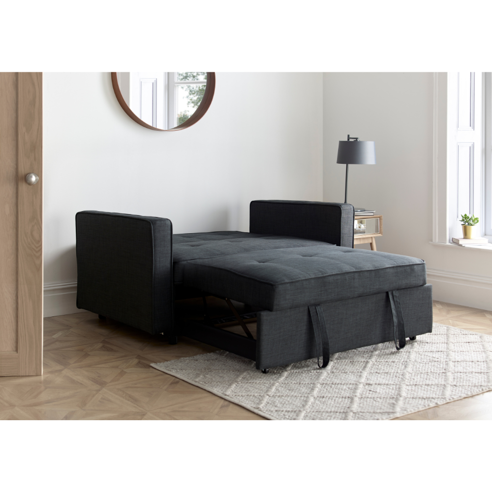 Troy Grey 2 Seater Sofa Bed