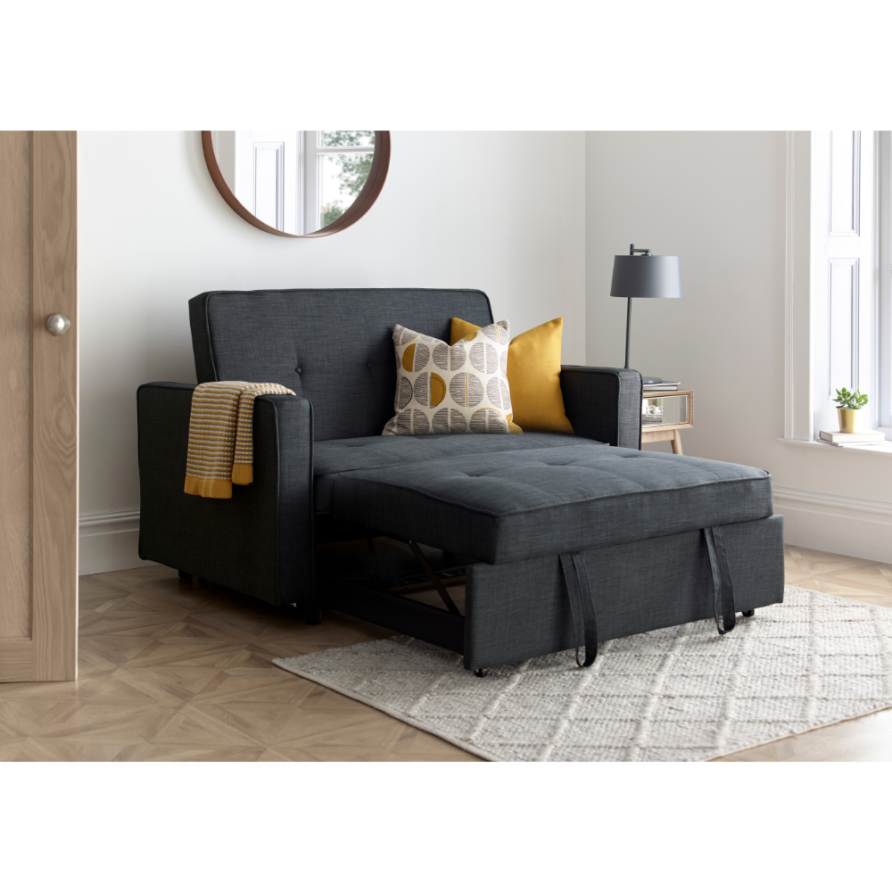 Troy Grey 2 Seater Sofa Bed