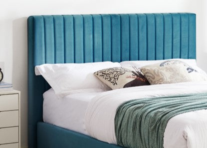 Teal Fabric Ottoman Bed Frame