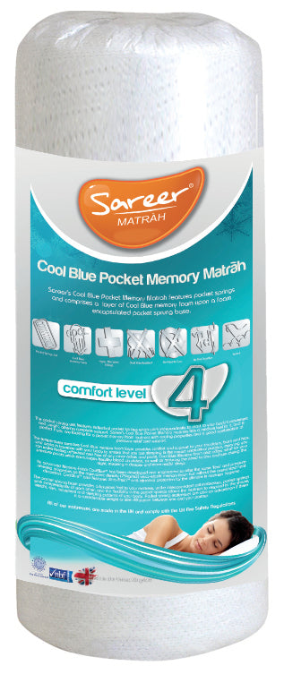 Pocket Sprung Blue Memory Foam Mattress
