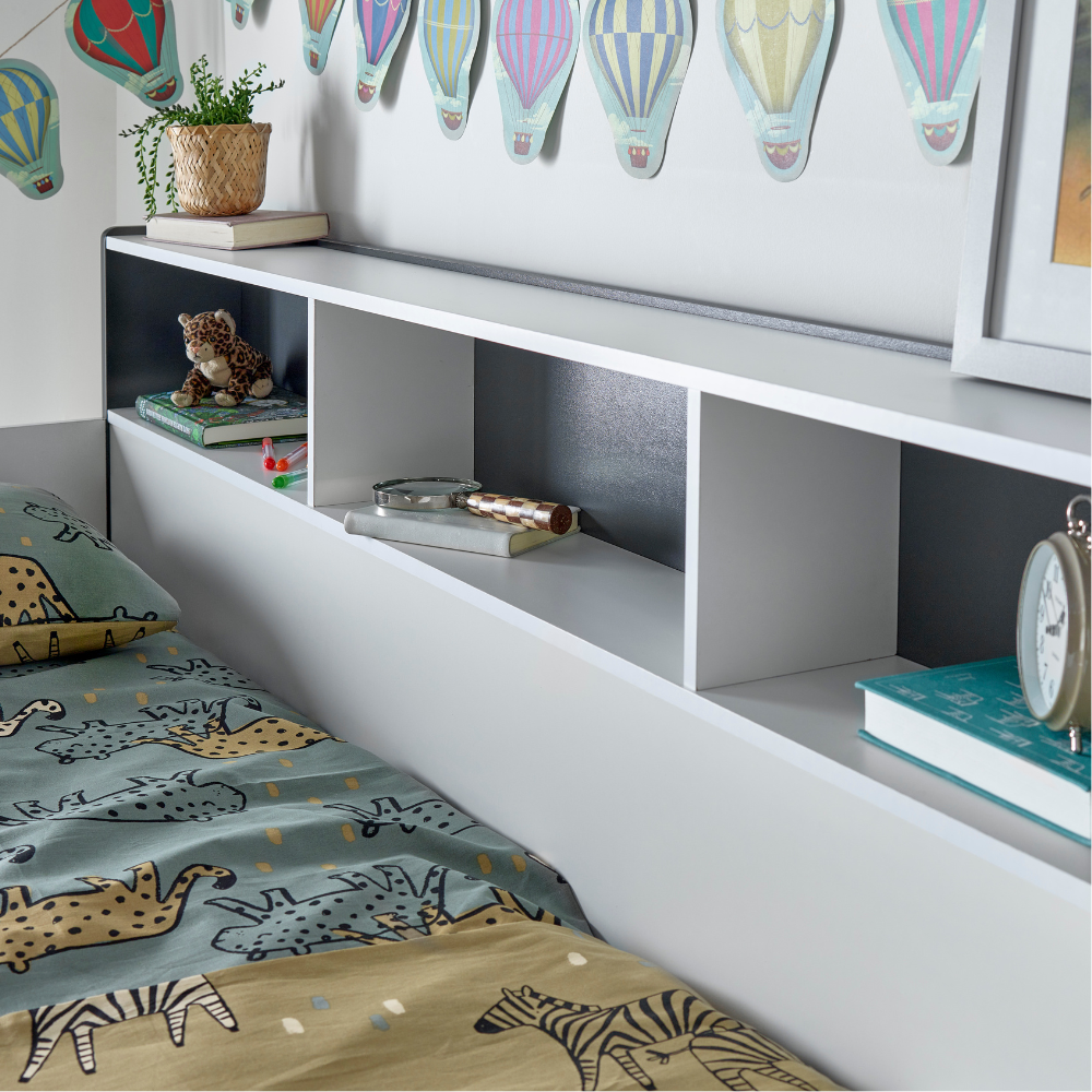 Oliver Grey & White Storage Bunk Bed