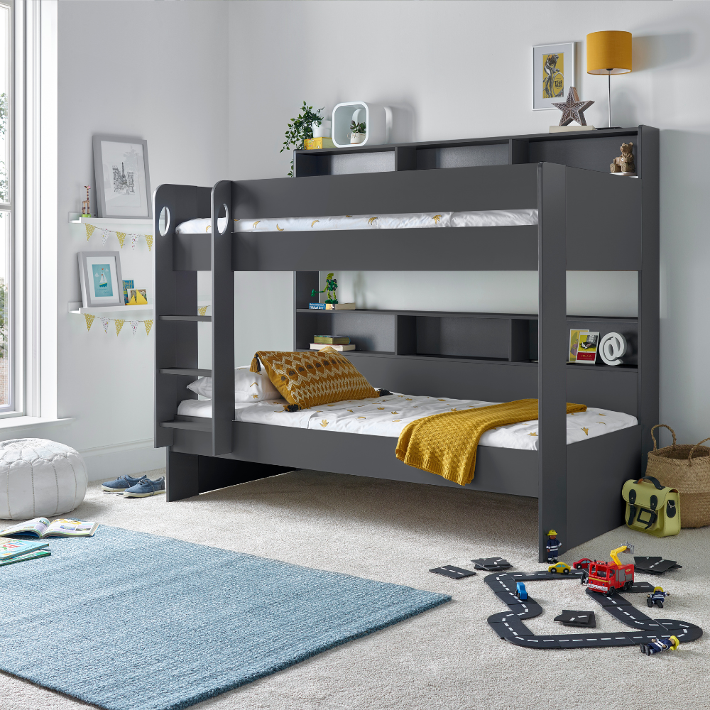 Oliver Onyx Grey Storage Bunk Bed