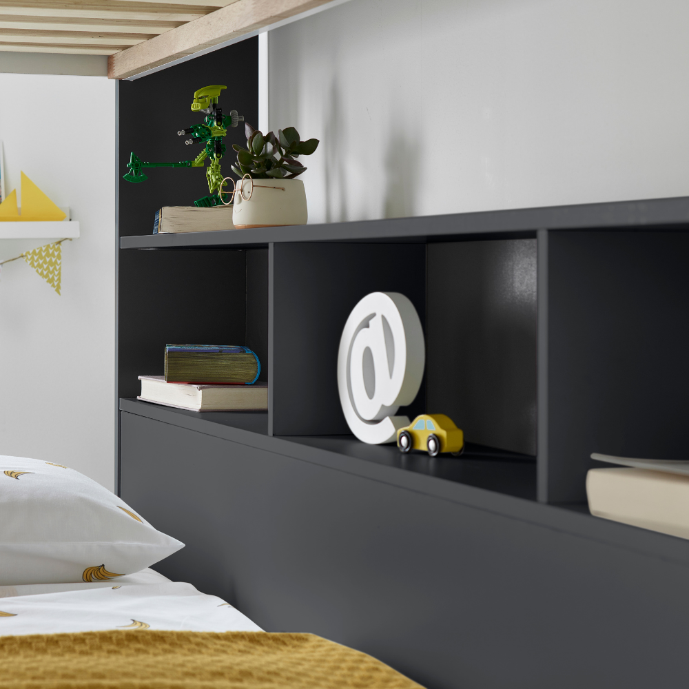 Oliver Onyx Grey Storage Bunk Bed