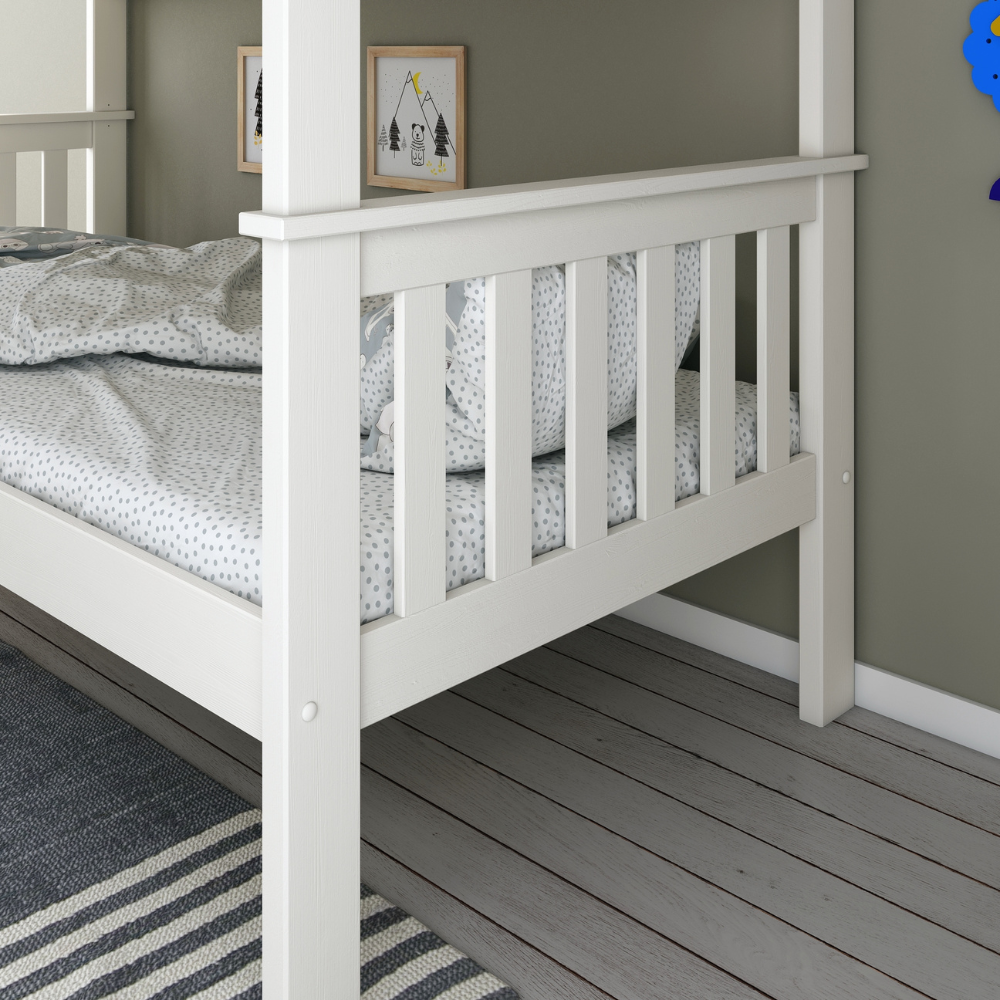 Carra White Single Bunk Bed