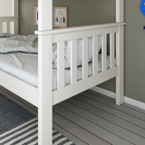 Carra White Single Bunk Bed