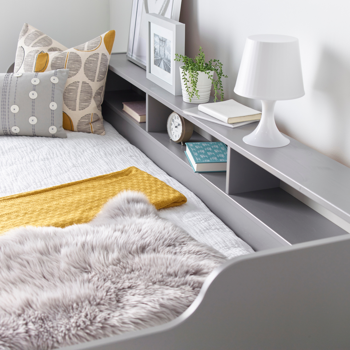 Tyler Grey Single Guest Bed with Trundle
