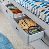 Veera Grey Single Guest Bed with Trundle