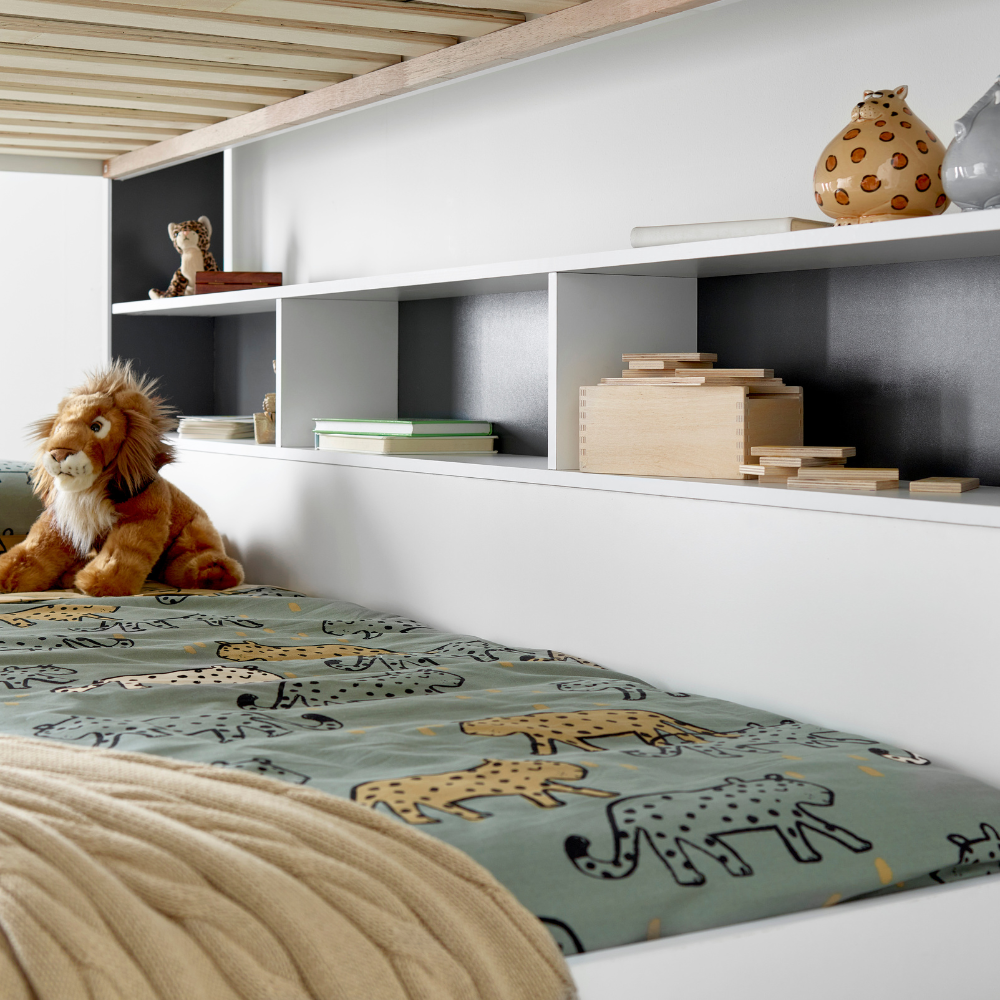 Oliver Grey & White Storage Bunk Bed