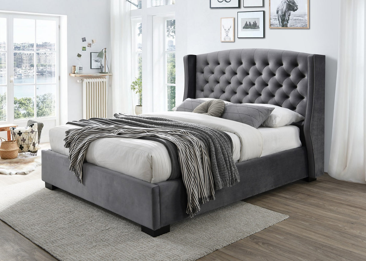Ambassador Grey Upholstered Bed Frame