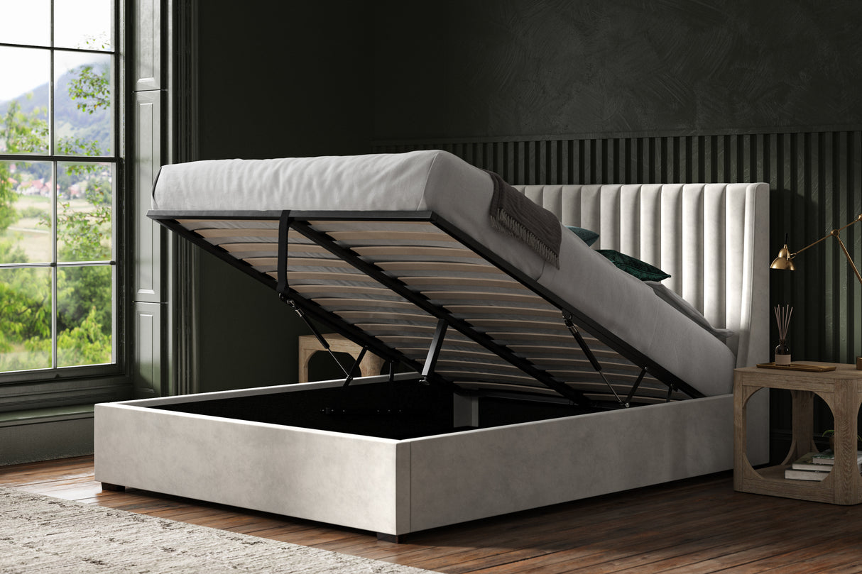 Bramcote Velvet Ottoman Bed Frame