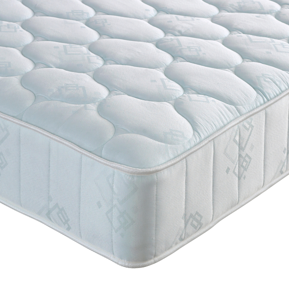 Close up view of a mattress