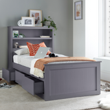 Enzo Grey Wooden 3 Drawer Storage Bed