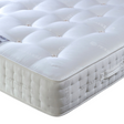 White mattress with quilted surface on a white background