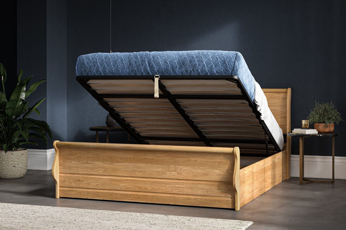 Windsor Solid Oak Ottoman Bed Frame