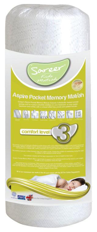 Aspire Pocket Sprung Memory Foam Kids Mattress