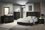 Phoenix Black Upholstered Bed Frame