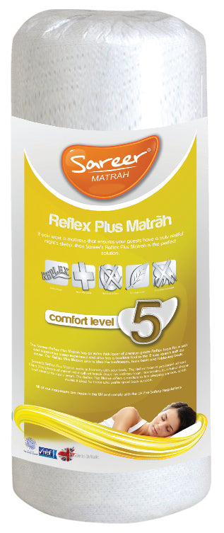 Reflex foam mattress in its packaging. 
